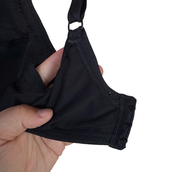 Lilyette 400 Full Figure Mesh Minimizer Bra Black 40D Underwire Adjustable Strap - Picture 10 of 10